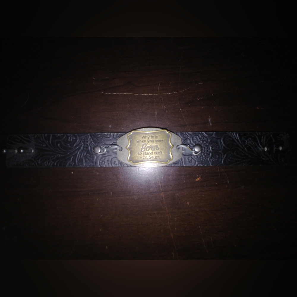 Handmade Dr Seuss Quote bracelet.